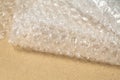 Protective bubble foil on cardboard Royalty Free Stock Photo