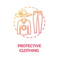 Protective clothing concept icon