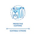 Protective clothing concept icon