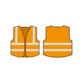Protective clothing with reflective stripes. Simple vector illustration on a white background Royalty Free Stock Photo