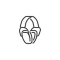 Protective ear muffs line icon