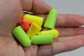 Protective ear plugs Royalty Free Stock Photo