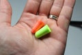 Protective ear plugs Royalty Free Stock Photo