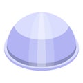 Protective glass lens icon, isometric style