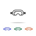 Protective goggles icon. Elements of Christmas holidays in multi colored icons. Premium quality graphic design icon. Simple icon Royalty Free Stock Photo