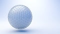 Protective grid around a blue sphere  - 3D rendered illustration Royalty Free Stock Photo