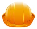 Protective helmet. Orange construction helmet Royalty Free Stock Photo