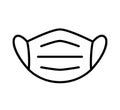 Protective individual face masks line icon - vector