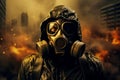 Protective Man gas mask. Generate Ai Royalty Free Stock Photo