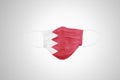 Protective mask with flag of Bahrain