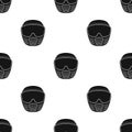 Protective mask.Paintball single icon in black style vector symbol stock illustration web.