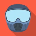 Protective mask.Paintball single icon in flat style vector symbol stock illustration web.