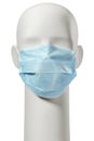 Protective medical mask on a mannequin head