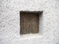 Protective metal gratings or grille on the basement window Royalty Free Stock Photo