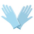 Protective rubber blue gloves