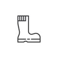 Protective rubber boot line icon