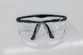 Protective Safety eyeglasses. Equipment for work with chemicals. Plastic safety eyewear.