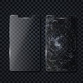 Protective screen of a mobile phone. Royalty Free Stock Photo