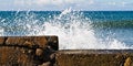 Protective sea wall Royalty Free Stock Photo