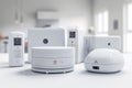 Protective security measures, enforced by AI services, utilize camera points with intelligent monitoring software, enhancing alarm