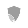 Protective shield icon. Safe nature icon. Protection of nature icon. Vector illustration. EPS 10. Royalty Free Stock Photo