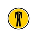 Protective special suit black silhouette Royalty Free Stock Photo