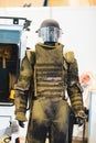 Protective suit for demining mines and shells Royalty Free Stock Photo