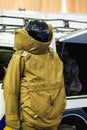 Protective suit for demining mines and shells Royalty Free Stock Photo