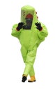 Protective suit and special silicone rubber boots to avoid conta