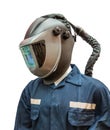 Protective welding mask helmet Royalty Free Stock Photo