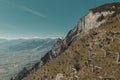 Protective wooden tripods against avalanches at the Appenzell alps