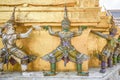 The protector and guardians of temples in Thailand called Yaksha, holding temples in their arms