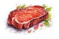 Sirloin beef raw steak beefsteak fresh background red fillet meat food Royalty Free Stock Photo