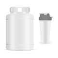 Protein bottle mockup Sport shaker nutrition flask