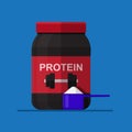 Protein conteiner. Royalty Free Stock Photo