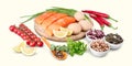 Protein diet salmon Royalty Free Stock Photo