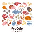 High Level of Protein Food Cooking ingredients Royalty Free Stock Photo