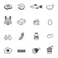 Protein food icons