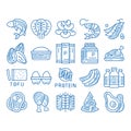 Protein Food Nutrition icon hand drawn illustration