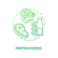 Protein foods concept icon