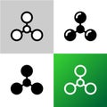 Protein icon black and white with variations.