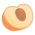 Protein nutrient peach icon, cartoon style