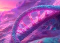 Protein p53 Binding to DNA: Molecular Interaction Detailed in Double Exposure Royalty Free Stock Photo