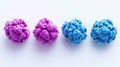 Protein Structures Rendered in Purple and Blue Hues Royalty Free Stock Photo