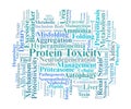 Protein Toxicity Word Cloud. Key Terms in Proteostasis and Metabolic Pathogenesis Royalty Free Stock Photo