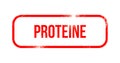 Proteine - red grunge rubber, stamp Royalty Free Stock Photo