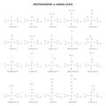 20 proteinogenic ?-amino acids. Structural formulas.