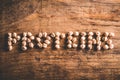 Proteins written on wood Royalty Free Stock Photo