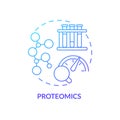 Proteomics blue gradient concept icon Royalty Free Stock Photo