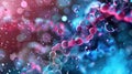 Proteomics detailed image showing proteins in cells for molecular research Royalty Free Stock Photo